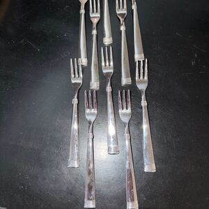 Classic Silverplate Appetizer Fork Set of 10 Forks for Elegant Dining